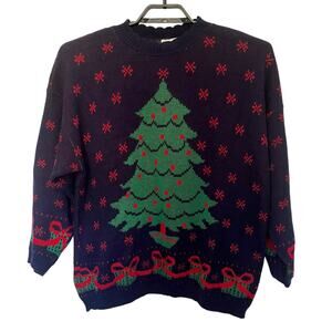 Vtg 90s Nutcracker Ugly Christmas Womens Sweater Sz 22W Holiday Scallop Kitsch